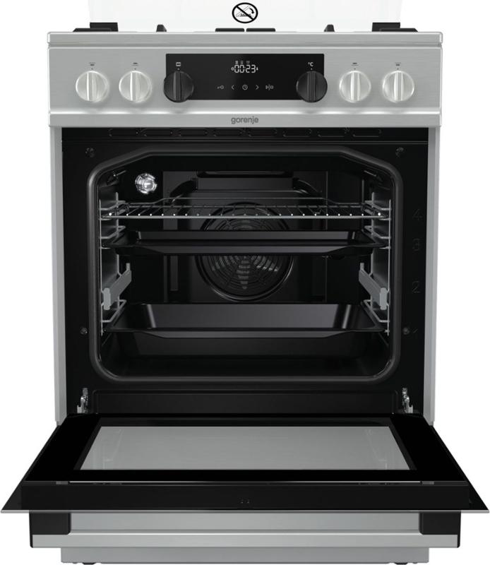Kombinovaný sporák Gorenje K6351XF nerez