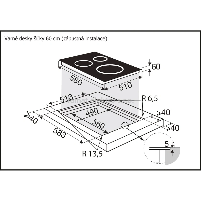 Brandt BPI164DPB indukční deska