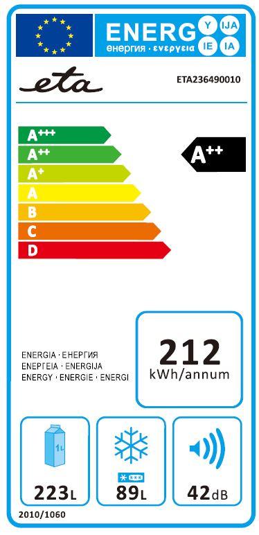 Chladnička s mrazničkou ETA 236490010 nerez