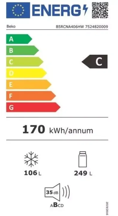 Chladnička Beko B5RCNA406HW