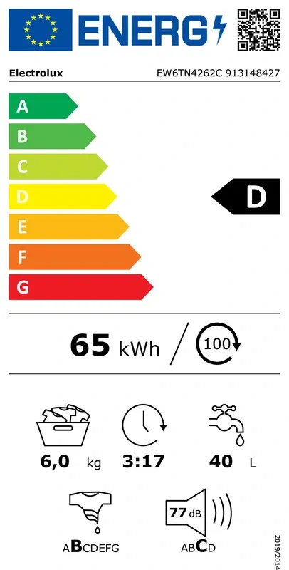 Pračka ELECTROLUX 600 SensiCare® EW6TN4262C